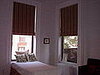 Romana shades in kicky stripe - Carroll Gardens, Brooklyn, NY